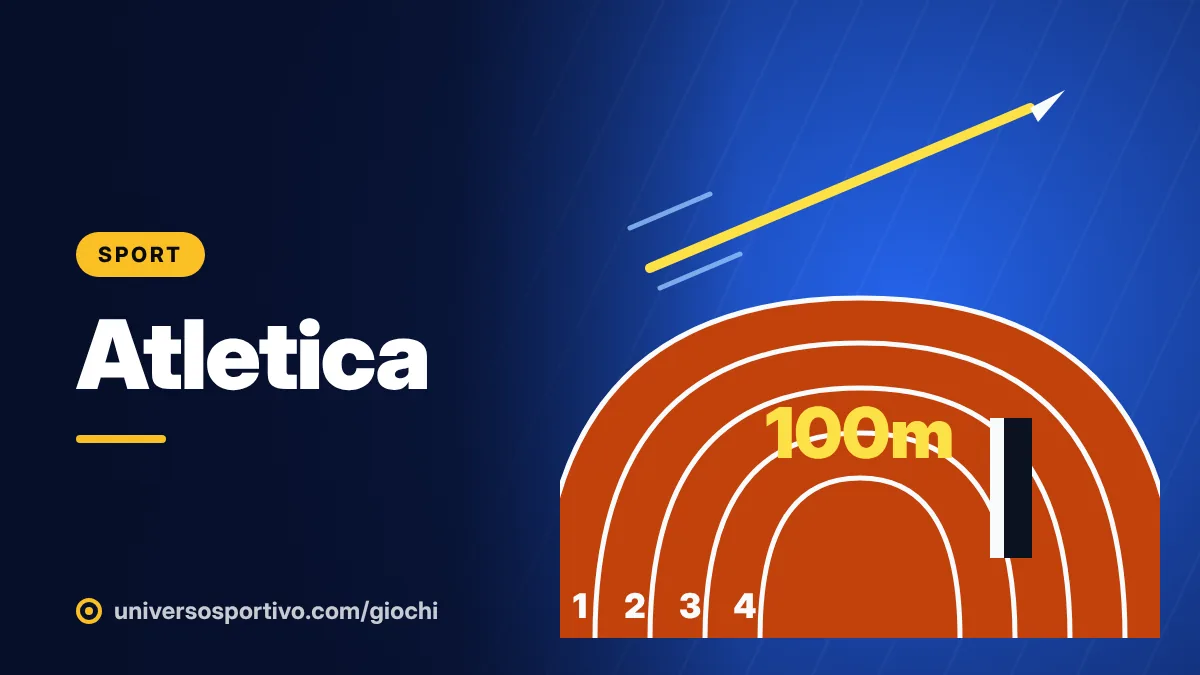 Atletica, gioco online gratis di Universo Sportivo: 100 metri, salto in lungo e giavellotto