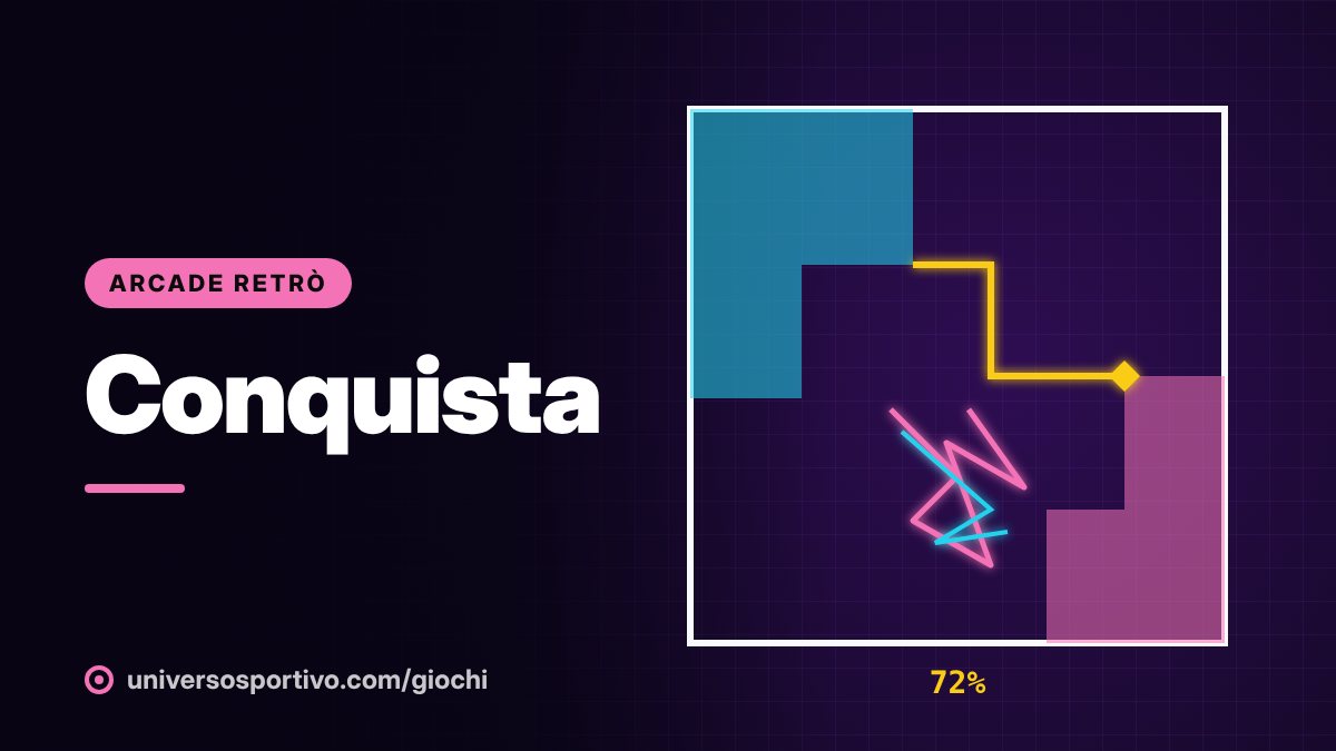 Conquista, gioco online gratis di Universo Sportivo: traccia linee e conquista il territorio