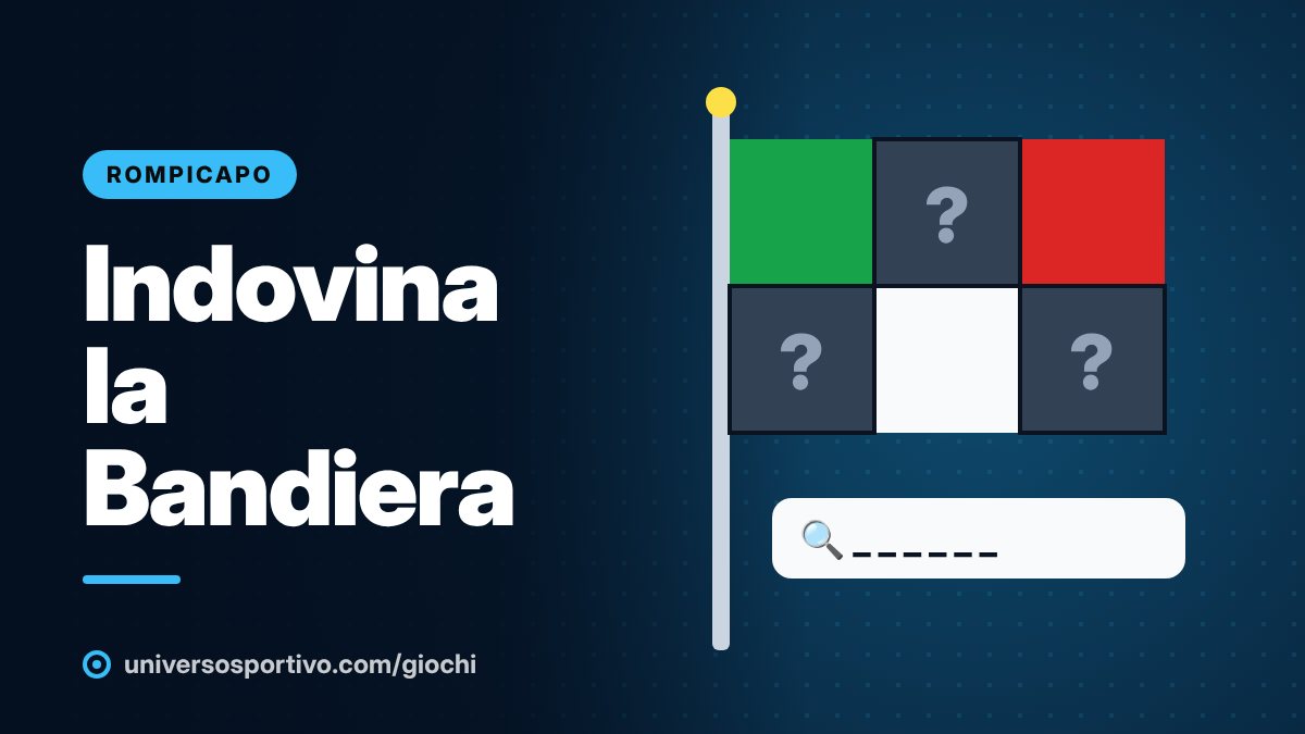Indovina la Bandiera, gioco online gratis di Universo Sportivo: scopri il paese del giorno dalla sua bandiera