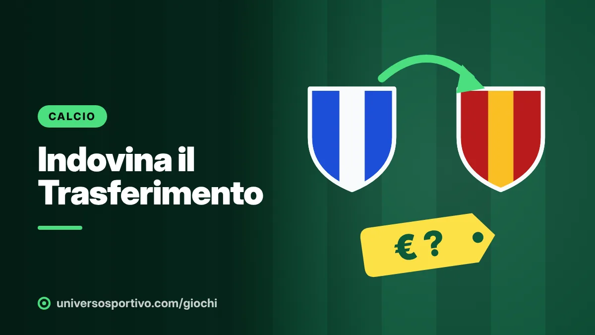 Indovina il Trasferimento, gioco online gratis di Universo Sportivo: da dove a dove? Ricostruisci i colpi di mercato
