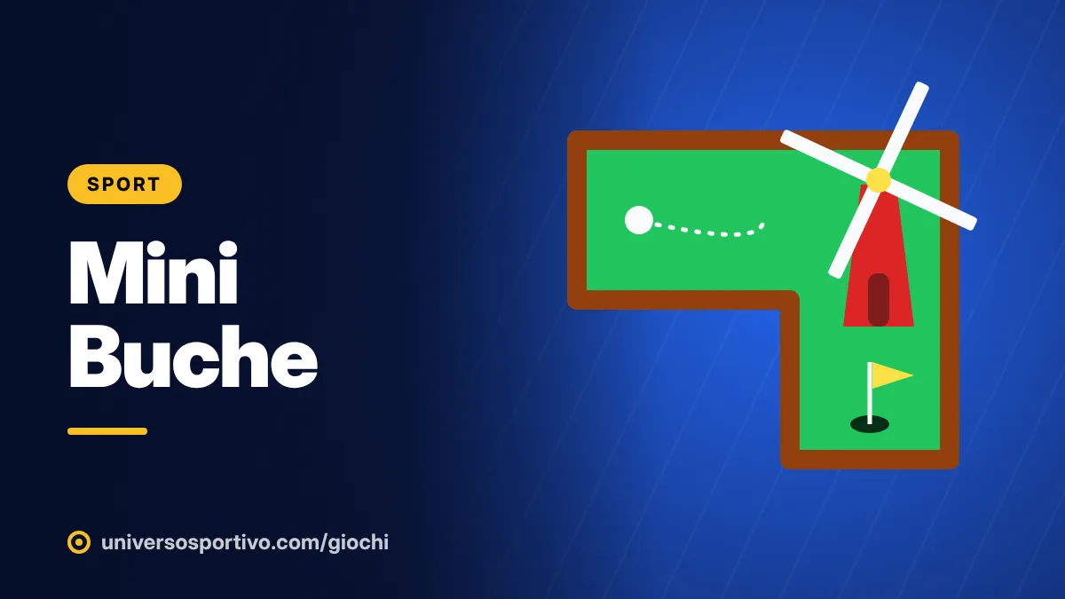 Mini Buche, gioco online gratis di Universo Sportivo: minigolf arcade con un percorso nuovo ogni giorno