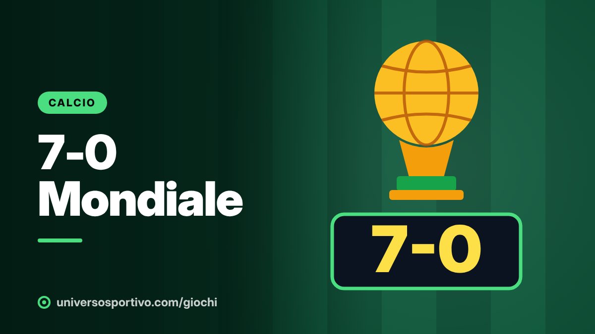 7-0 Mondiale, gioco online gratis di Universo Sportivo: costruisci la nazionale e punta al Mondiale perfetto