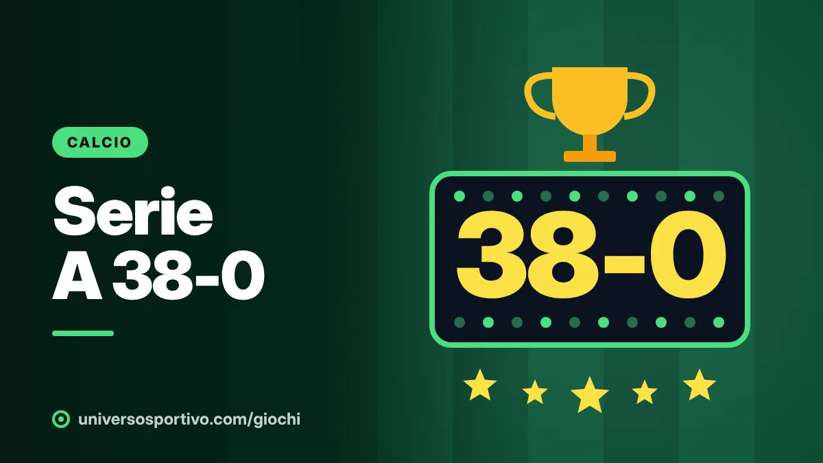 Serie A 38-0, gioco online gratis di Universo Sportivo: costruisci la squadra e punta alla stagione perfetta