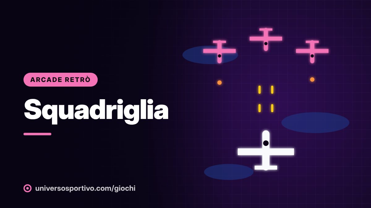 Squadriglia, gioco online gratis di Universo Sportivo: battaglia aerea a scorrimento verticale